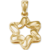 14kt Yellow Gold 7/8in Wrapped Star of David Pendant