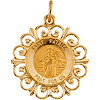 14kt Yellow Gold 18.5mm St. Patrick Medal