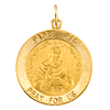 14kt Yellow Gold 18.5mm St. Padre Pio Medal