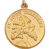 14kt Yellow Gold Round St. Jude Thaddeus Medal