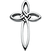 Sterling Silver 1 1/2in Pointed Cross Pendant