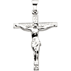 Sterling Silver 1in Polished Crucifix Pendant