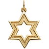 14k Yellow Gold 3/4in Cut-out Star of David Pendant