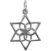 Sterling Silver 5/8in Abstract Star of David Charm