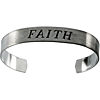 Sterling Silver Antiqued Faith Cuff Bracelet