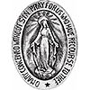 14kt White Gold Oval Miraculous Medal
