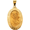 St. Christopher Medal  - 14kt to 18kt Yellow Gold