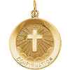 14k Yellow Gold Confirmation Cross Medal
