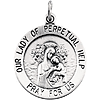 Lady of Perpetual Help Medal & Chain - Sterling Silver