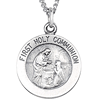 Sterling Silver First Communion Medal & Chain