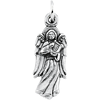 14k White Gold Angel Harp Pendant 21x9mm