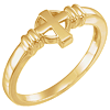 14kt Yellow Gold Ladies' Cross Ring