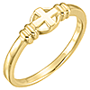 14kt Yellow Gold Purity Ring with Cross