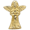 14k Yellow Gold Angel Lapel Pin 16x13mm