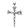 14k White Gold Nails Cross Pendant