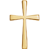14kt Yellow Gold 3/4in Crusader Cross