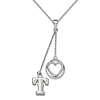 Sterling Silver Texas Rangers Beloved Heart Necklace