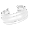 Sterling Silver Bold Ribbed Cuff Bangle Bracelet