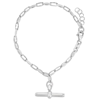 Sterling Silver T Bar Bracelet 8in