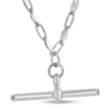 Sterling Silver T Bar Link Necklace