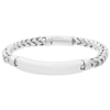 Sterling Silver Men's Woven ID Bracelet 8.5in