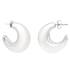Sterling Silver Half Moon Hoop Earrings