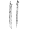 Sterling Silver Long Shoulder Duster Fringe Earrings