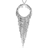 Sterling Silver Silver Circle Fringe Necklace