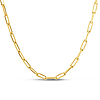 Gold-plated Sterling Silver 20in Paper Clip Chain 3mm