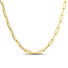 Gold-plated Sterling Silver 18in Paper Clip Chain 3mm