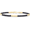 14k Yellow Gold Onyx Pallina Bead Bracelet