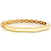 14k Yellow Gold Octagonal Bangle Bracelet