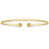 14k Yellow Gold .21 ct tw Citrine Open Cuff Bangle Bracelet