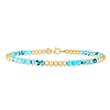 14k Yellow Gold Turquoise Pallina Bead Bracelet 