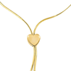 14k Yellow Gold Adjustable Bolo Bracelet with Heart Clasp
