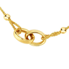 14k Yellow Gold Two Rings Friendship Bracelet with Draw String Clasp