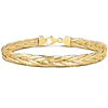 14k Yellow Gold Diamond-cut Woven Flex Bracelet