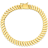 14k Yellow Gold Rib Link Bracelet 7in