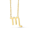 14k Yellow Gold Scorpio Necklace