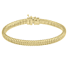 14k Yellow Gold 7in Tubogas Bangle Bracelet 5mm Thick