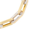 14k Yellow Gold Mother of Pearl Paper Clip Link Bracelet