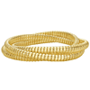 14k Yellow Gold Triple Slip-on Stretch Tubogas Bracelet