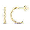 Phillip Gavriel 14k Yellow Gold Popcorn C Hoop Earrings 