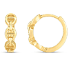 14k Yellow Gold Mariner Link Huggie Hoop Earrings