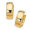 14k Yellow Gold 5/8in Shiny Huggie Earrings 5mm