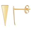 14k Yellow Gold Triangle Ear Climber Stud Earrings