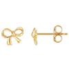 14k Yellow Gold Tiny Bow Earrings