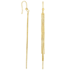 14k Yellow Gold Five Strand Tassel French Wire Earrings