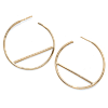 14k Yellow Gold Soho Bar Hoop Earrings 1 1/2in