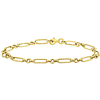 Phillip Gavriel 14k Yellow Gold Slender Italian Cable Twist Figaro Bracelet 7in
